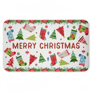 Stupell Industries Christmas Merriment Stockings Printed Anti-Fatigue Floor Mat, design by Suzanne Nicoll, 30"x18" - 1 of 4