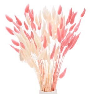 Unique Bargains Artificial Bunny Tails Dried Home Decor Realistic Pampas Grass 17 Inch 120 Pcs - 1 of 4
