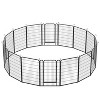 DOMETOUR Panels Heavy Duty Metal Playpen with door 39.37"H Dog Fence Pet Exercise Pen for Outdoor Black - 4 of 4