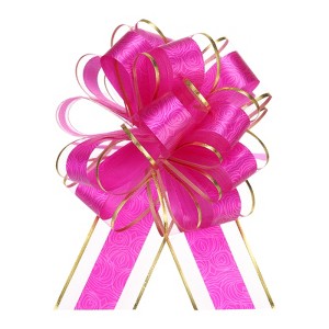 Unique Bargains Christmas Wedding Car Basket Gift Wrapping Large Organza Pull Bow 20 Pcs - 1 of 4