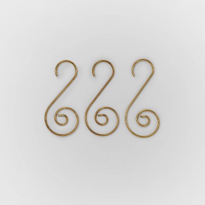 15ct Swirly Ornament Hook Gold - Wondershop™