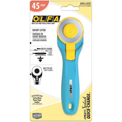 OLFA Quick-Change Rotary Cutter 45mm-Aqua