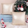 PiccoCasa Sequin Throw Pillow Covers Glitzy Cushion Covers Shiny Sparkling Satin Pillowcase 2 Pcs - 4 of 4