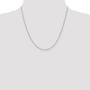 Black Bow Jewelry 0.8mm 14k White Gold Diamond Cut Singapore Chain Necklace - 2 of 4