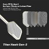 AIREO Titan Hawk Gen-3 L16 Silver Pickleball Paddle - Real Titanium + T700 Carbon Fiber, Ultra Spin Surface, USAPA Approved for Advanced & Pro Players - 2 of 4