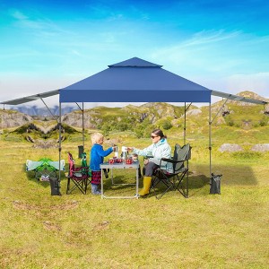 Aghana Digitals Blue Instant Pop-up Canopy Tent: 10x17.6ft Oxford Fabric with Dual Awnings, - 1 of 4