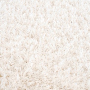 Hauteloom Faina Solid Cream Shag Rug Washable - 1 of 4
