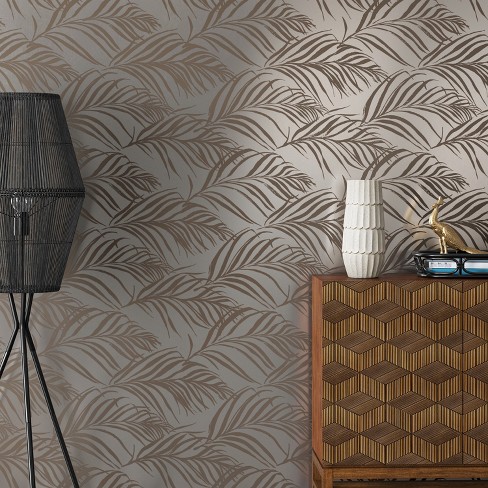 Metallic Palma Peel & Stick Wallpaper Silver   Opalhouse™ : Target