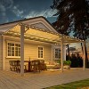 CLIHOME 16 ft. x 12 ft. Outdoor Pergola Large Wall-Mounted Hard Top Lean to Metal Gazebo Shelter with Patio Roof, Heavy Duty Awnings - 4 of 4