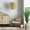 River of Goods 19.75" 1-Light Fiora Metal and Jute Pendant: Bohemian Style, Adjustable Height - 2 of 4