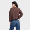 Women's Sunday Coffee Club Cropped Fleece Graphic Sweatshirt - Brown - 2 of 3