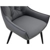 Lyngins Modern Dining Chairs with Tufted Backrest,Upholstered Kitchen Chairs with Curved Armrest Design,PU Chairs for Dining Room,Kitchen - 4 of 4