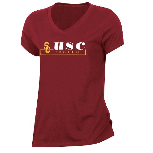 NCAA USC Trojans Women s Core V Neck T Shirt S