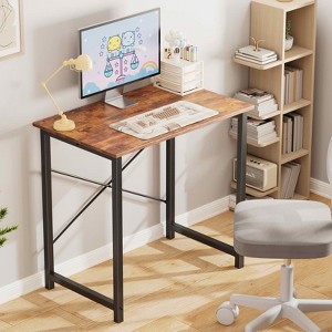 MAYEERTY Home Office Computer Desk Simple Style Study Work Table X Shaped Reinforcement - 1 of 3