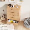 Acekool Dresser, Fluted Panel & Golden Handles, Large Capacity Organizer for Bedroom, Black/White/Natural/Green - 4 of 4