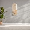 Full-Length Arched Wall Mirror, Frameless Glass Mirror Decor, 47.2" x 18.5" for Bedroom, Living Room, Dressing Room - Elegant Black Finish - 3 of 4
