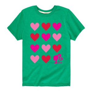 Boys' - Barbie - Barbie Heart Grid Short Sleeve Graphic T-Shirt - 1 of 4