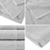 SEVOBAL Bath Towel and Washcloth Sets Luxurious Antimicrobial Cotton Tencel Blend Towel Set for Bathroom Use, Gray, 14.17"*10.24"*8.66" - 2 of 4