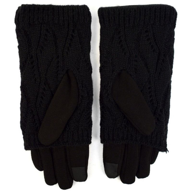 Women's Double Layer Knitted Touch Screen Winter Gloves, 3 of 6