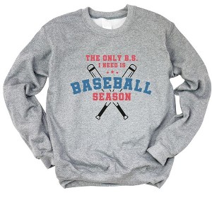Simply Sage Market Women's Graphic Sweatshirt Baseball Season Bats - 1 of 4