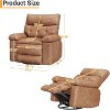 Acekool Power Recliner Chair with Heat & Massage, Swivel Rocker, USB Port, Cup Holders, Side Pockets, Extra-Wide Seat, Living Room - 3 of 4