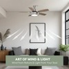 Siljoy Nickel Ceiling Fans with Lights and Remote, 42 Inch Low Profile Ceiling Fan with Quiet Reversible DC Motor - 4 of 4