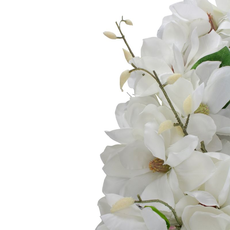 Northlight White Magnolias Artificial Spring Wreath - 24-Inch, Unlit, 4 of 7