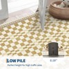 Modern Washable Area Rug for Living Room, Foldable Geometric Throw Carpet with Non Slip Backing, Low Pile Stain Resistant Floor Cover - 4 of 4