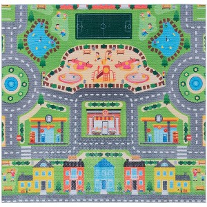 Tacoma Kids TCK169 Power Loomed Stain Resistant Non-Shedding Machine Washable Skid-Resistant Indoor Rugs - Safavieh Kids - 1 of 2