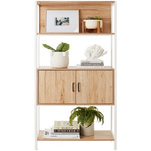 Best Choice Products Storage Bookshelf for Living Room, Walkway w/ Enclosed Cabinet, Elevated Design - 1 of 4