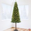 6FT/7.5FT/9FT/12FT Christmas Artificial Pencil Tree with Dual-Color LED Light - 2 of 4