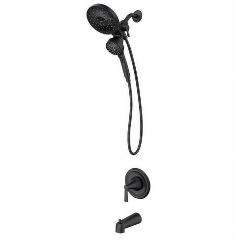 Moen Mikah 1-handle Matte Black Tub And Shower Faucet : Target