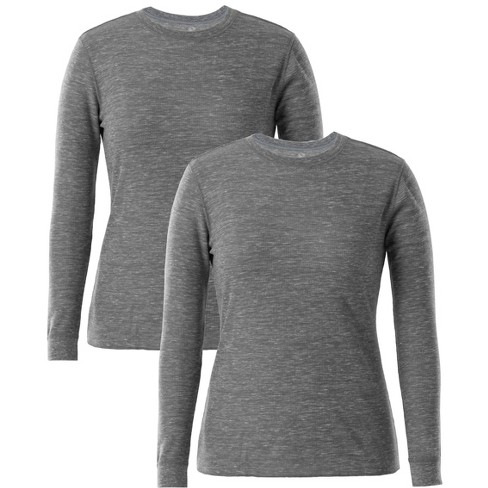 Fruit of the Loom Women's and Plus Long Underwear Waffle Thermal Tops,  2-Pack