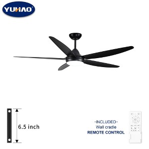 YUHAO 48 in. Indoor Modern Contemporary ABS Blades Integrated Dimmable LED Ceiling Fan with Light and Remote Control - 1 of 4