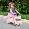 Babyjoy Ride on Toy Baby Dinosaur Sliding Car with4 Universal Casters Under-Seat Storage Green/Pink/White/Yellow - 2 of 4