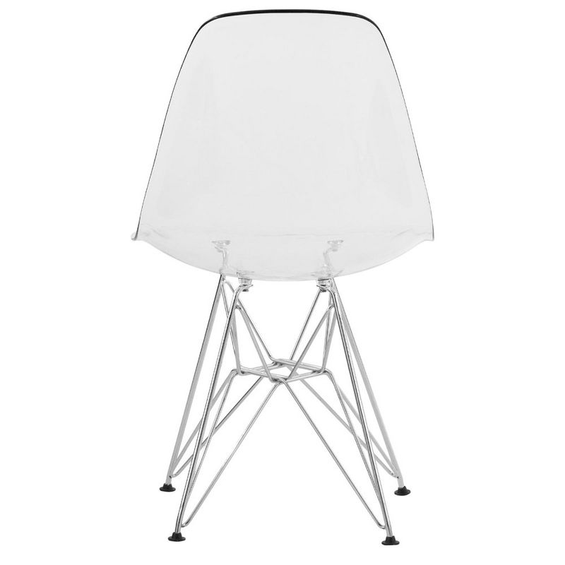 LeisureMod Cresco Dining Side Chair With Eiffel Chrome Legs, 5 of 10