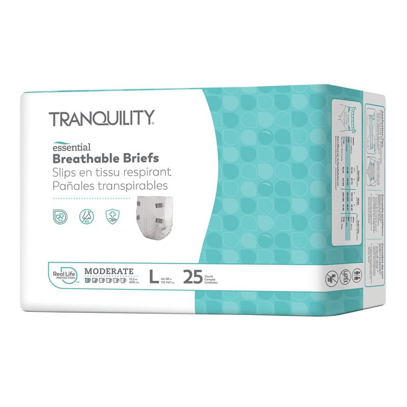 Tranquility Essential Disposable Diaper Brief, Moderate, Large, 1 of 6