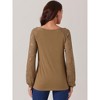 Seta T Women's Lace Long Sleeve Casual Crewneck Fall Winter Blouses - 4 of 4
