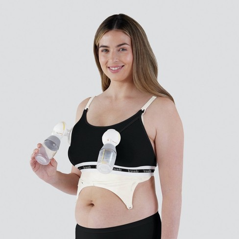 Bravado! Designs Women's Clip and Pump Hands-Free Nursing Bra Accessory -  Black XL
