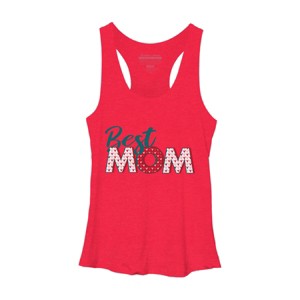 Women's Design By Humans Best Mom Heart Pattern By Semir Racerback Tank Top - 1 of 2