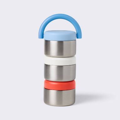 5 fl oz 3pc Stacking Snacker Food Storage Cups - Americana - Cloud Island™