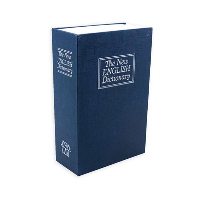 Blue Steel Dictionary Disguised Safe with Key Lock