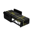 PAGED 3 In 1 Convertible Couch,Modern Folding Velvet Single Recliner Sofa Bed with Adjustable Back,Modern Loveseat for Living Room - 4 of 4