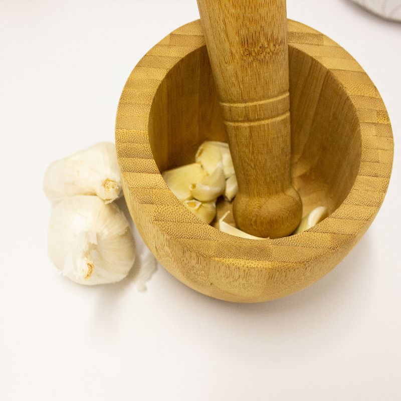 BergHOFF Bamboo 2Pc Natural Mortar and Pestle, 3 of 6