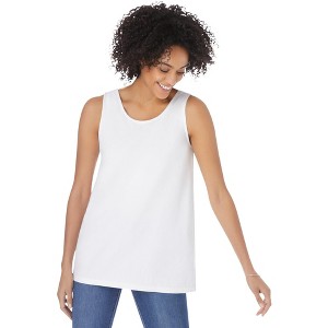 Woman Within Plus Size Scoopneck Tank - 1 of 4