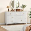 Dresser for Bedroom with 7 Drawers, 53.98" Wide Modern Chest of Drawers, Wooden Dresser TV Stand, Storage Organizer for Closet Living Room, Hallway - 2 of 4