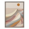 18" x 24" Blake MCM Mountains 1a Framed Printed Glass Gray - Kate & Laurel All Things Decor: Modern Wall Decor, Landscape Art - 2 of 4