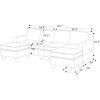 Racxily Modular Corduroy Sectional Sofa with Ottoman, U Shape Sectional Modular Couch Wide Deep seat Sofa - 2 of 4