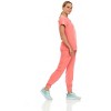 Hey Collection Womens Stretch V-Neck Jogger Scrubs Set, Medical Nursing Tops with Four Pocket Pants - 3 of 4