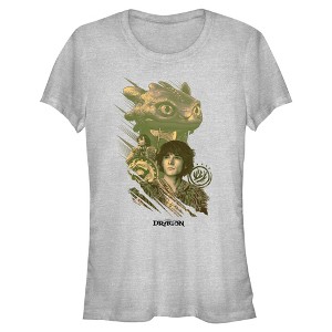 Juniors How to Train Your Dragon Hiccup And Toothless Portrait T Shirt - 1 of 4